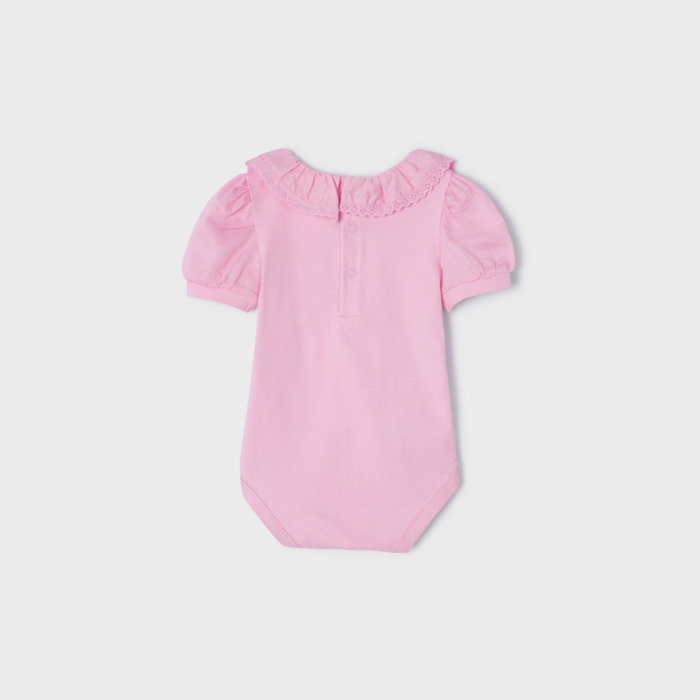 Mayoral Yazlık Kız Bebek Kısa Kol Bluz Body Pembe