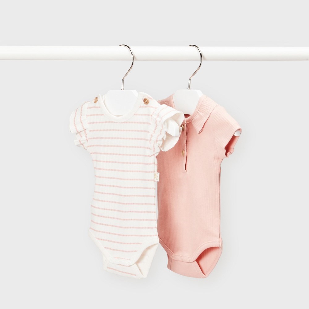 Mayoral Yazlık Kız Bebek Body Bluz 2'li Set Pembe