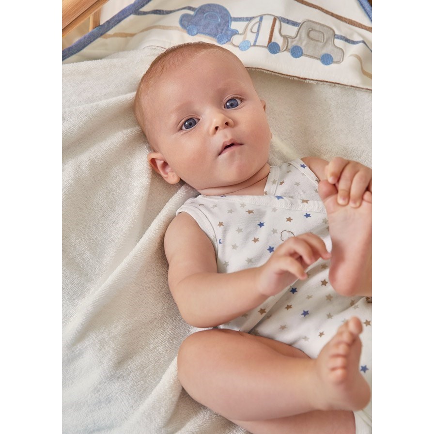 Mayoral Yazlık Erkek Bebek Kolsuz Body Beyaz