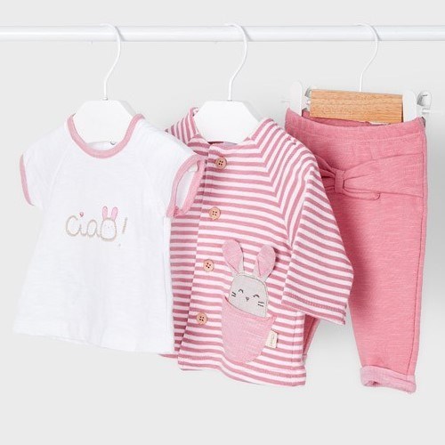 Mayoral Yazlık Kız Bebek Eşofman 3'lü Set Pembe