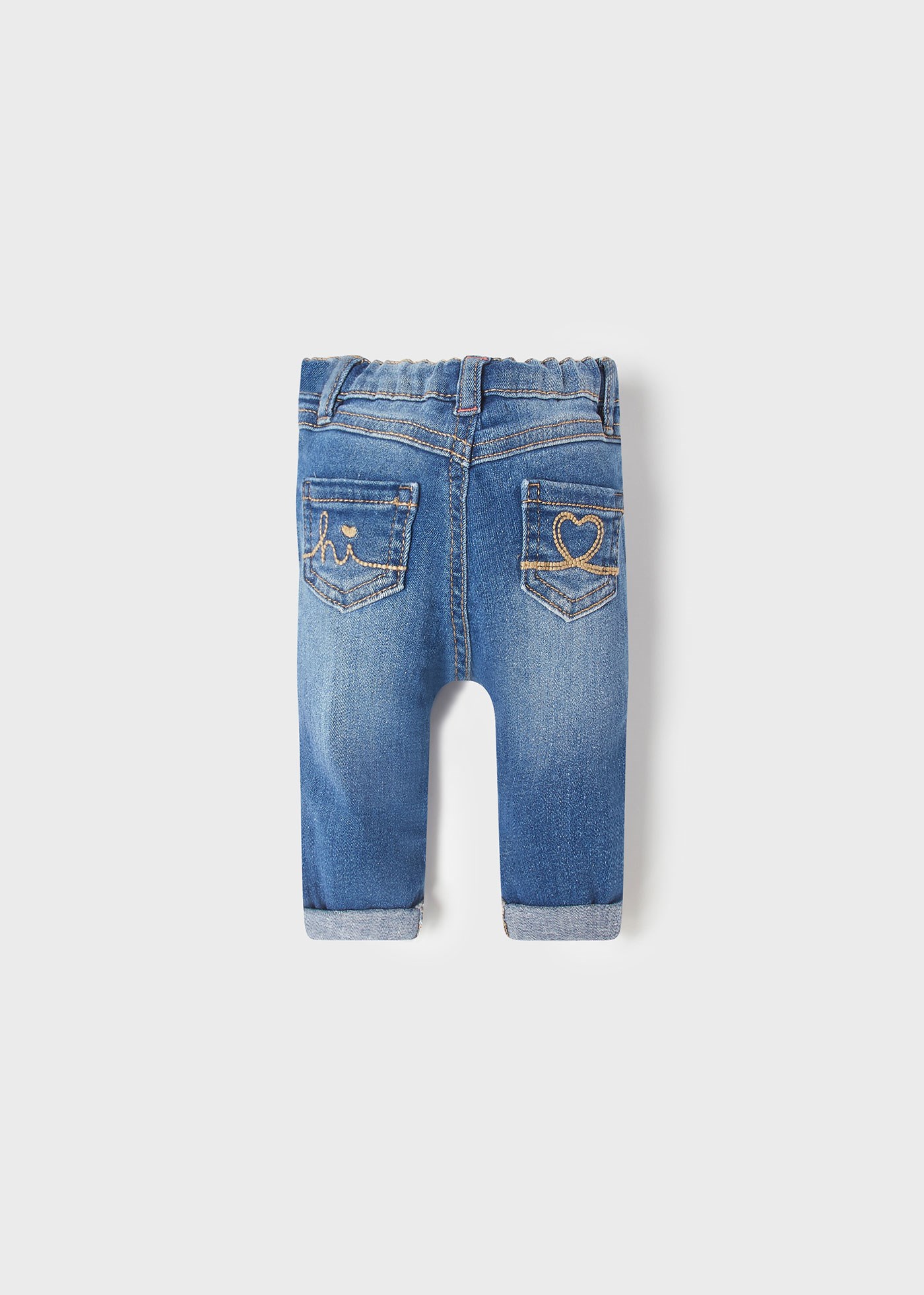 Mayoral Yazlık Kız Bebek Denim Pantolon Mavi
