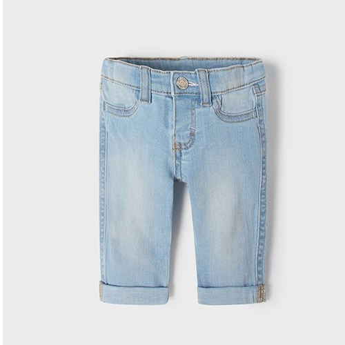 Mayoral Yazlık Kız Bebek Denim Pantolon Mavi