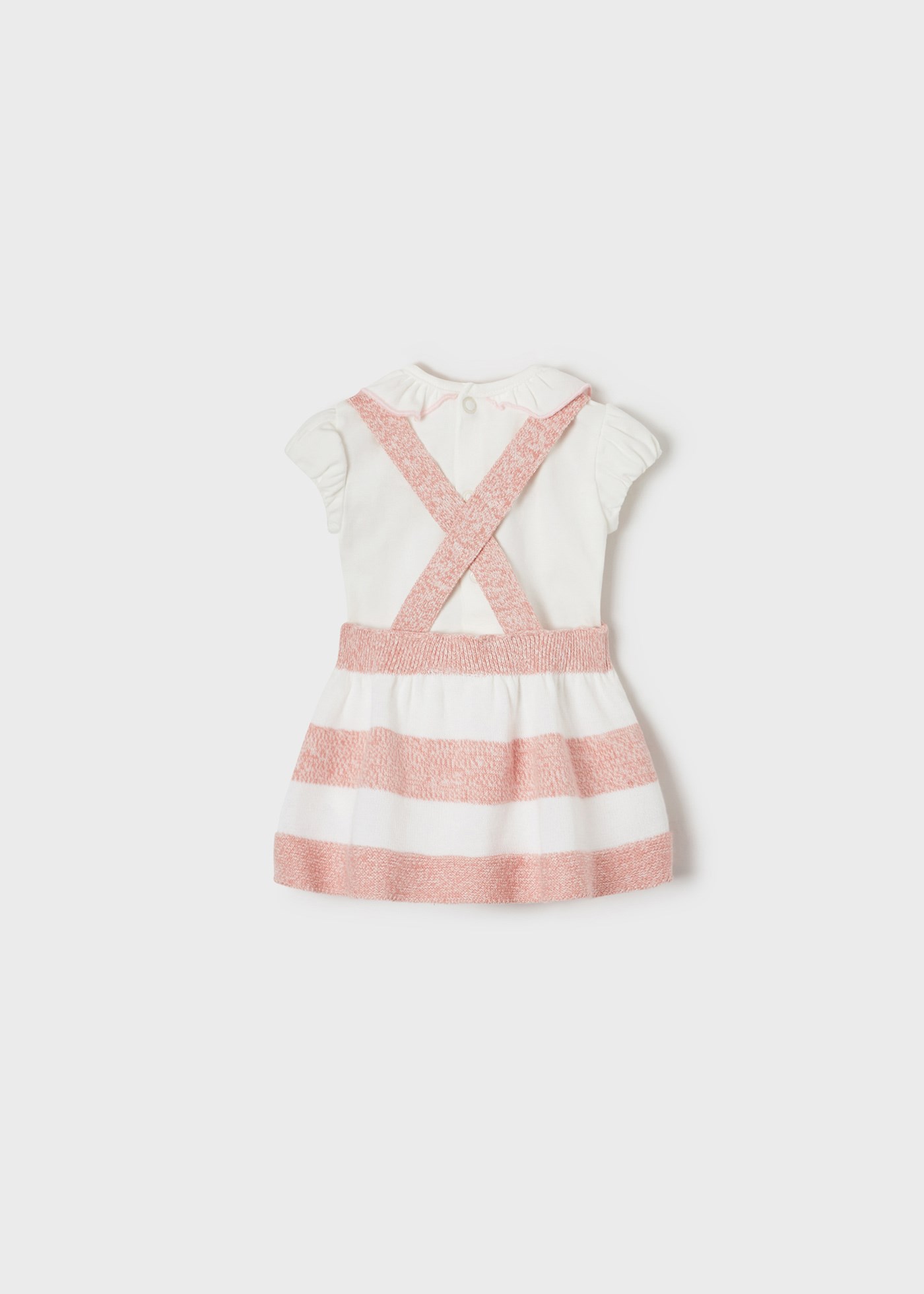 Mayoral Yazlık Kız Bebek Body Örme Elbise Set Pembe