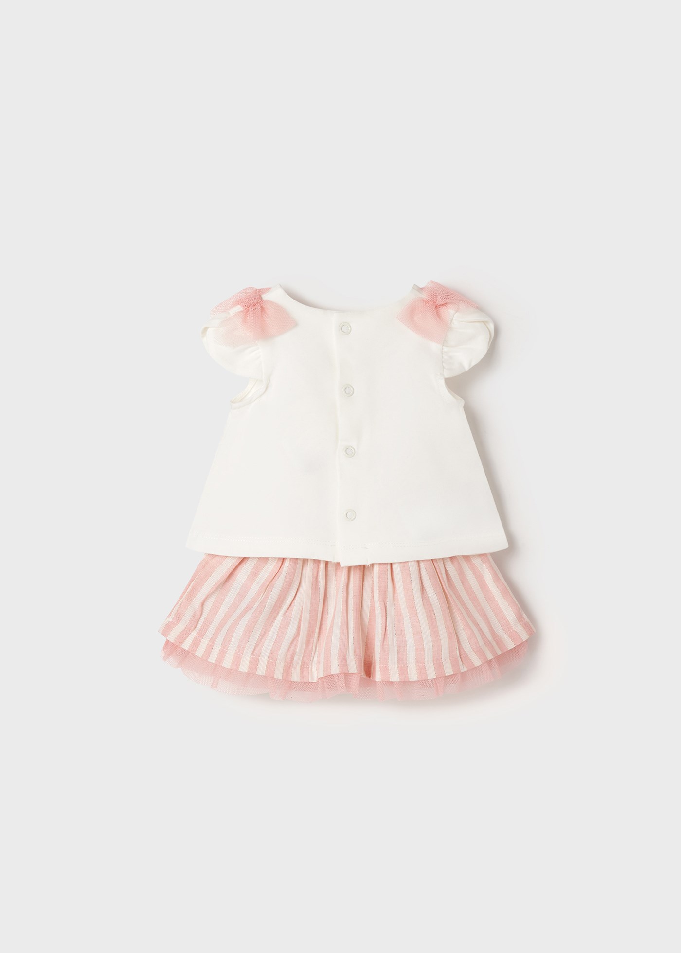 Mayoral Yazlık Kız Bebek Bluz Etek 2'li Set Pembe