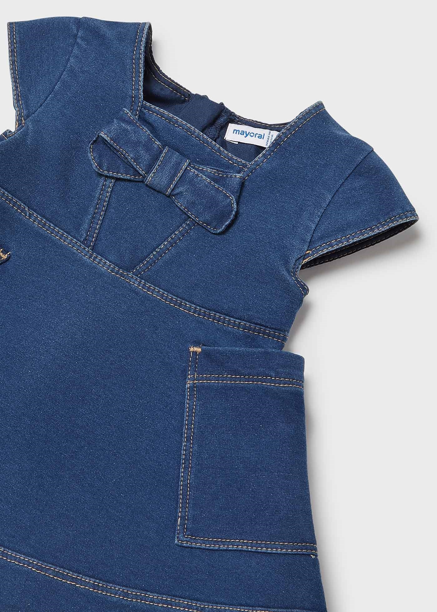 Mayoral Yazlık Kız Bebek Denim Elbise Mavi