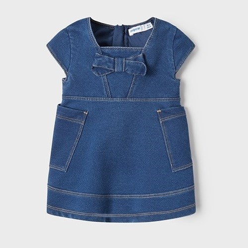 Mayoral Yazlık Kız Bebek Denim Elbise Mavi