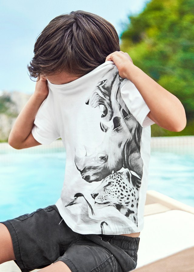 Mayoral Yazlık Erkek Kısa Kol T-shirt Beyaz