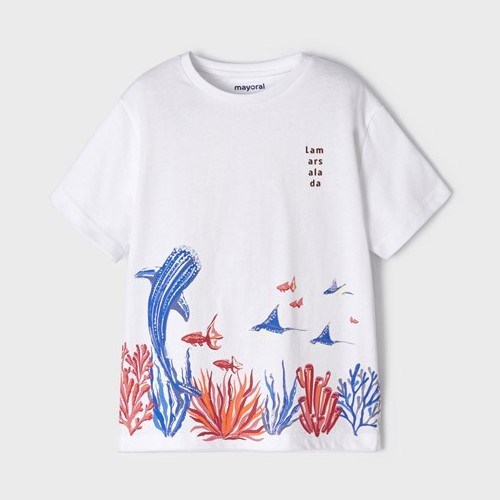 Mayoral Yazlık Erkek Kısa Kol T-shirt Beyaz