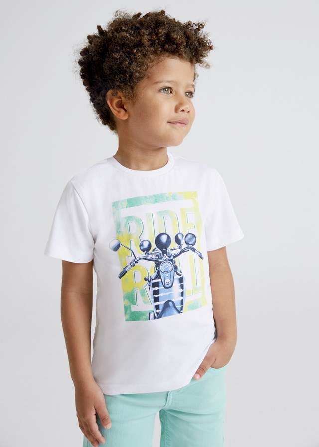 Mayoral Yazlık Erkek Kısa Kol T-shirt Beyaz