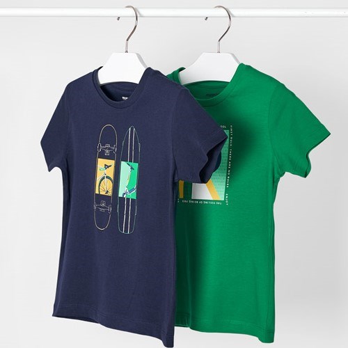 Mayoral Yazlık Erkek Kısa Kol T-shirt 2'li Set Yeşil