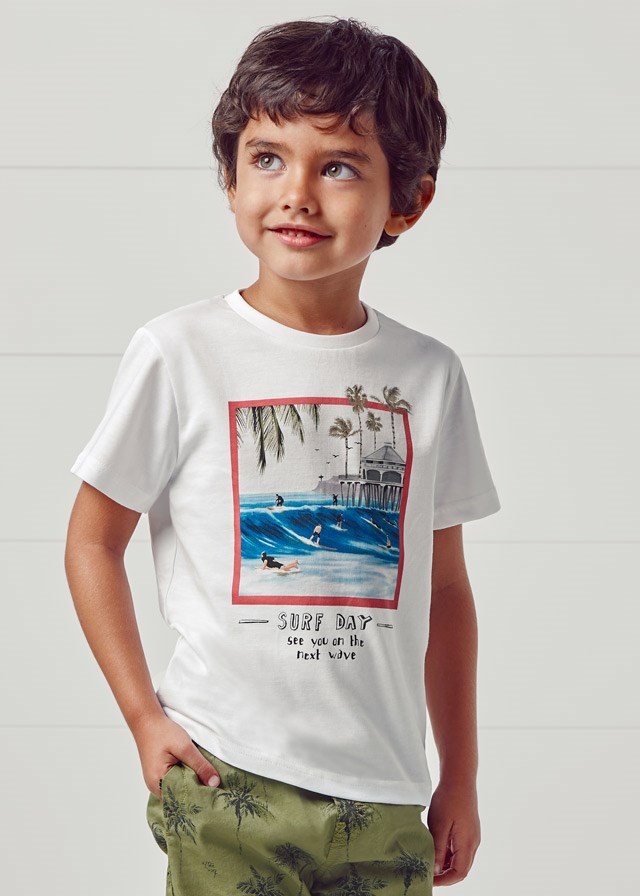 Mayoral Yazlık Erkek Kısa Kol T-shirt Beyaz