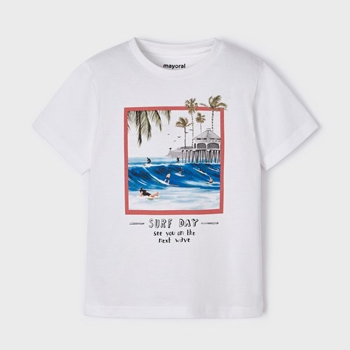 Mayoral Yazlık Erkek Kısa Kol T-shirt Beyaz