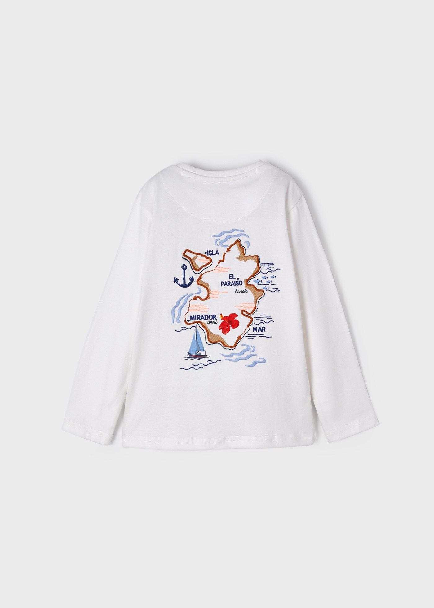 Mayoral Yazlık Erkek Uzun Kol S-shirt Beyaz
