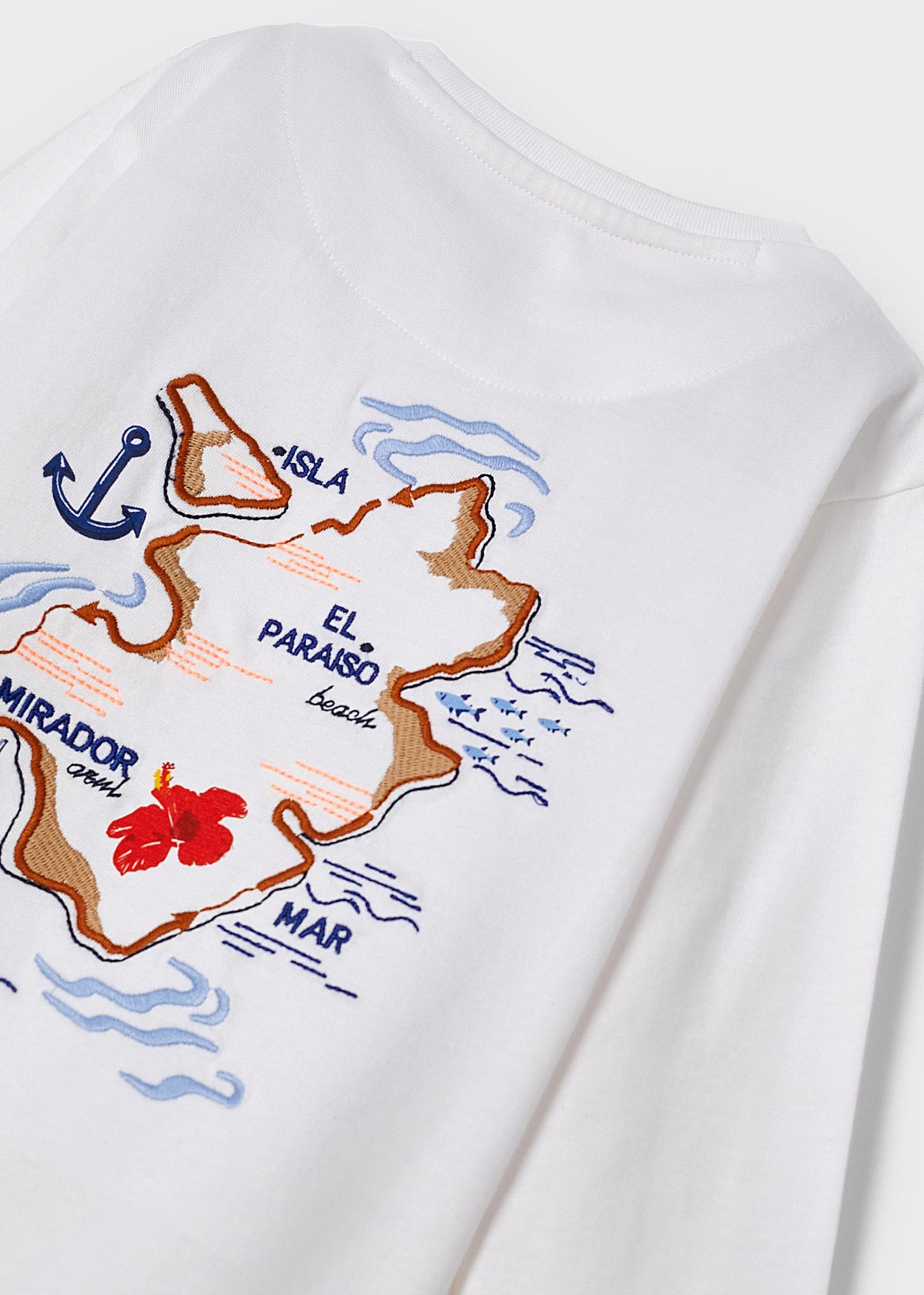 Mayoral Yazlık Erkek Uzun Kol S-shirt Beyaz