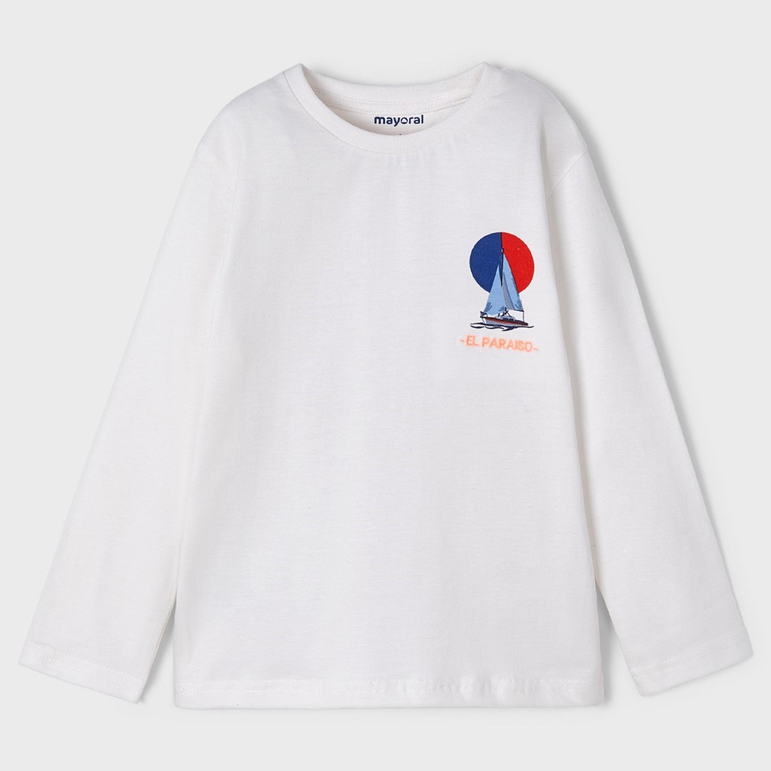 Mayoral Yazlık Erkek Uzun Kol S-shirt Beyaz
