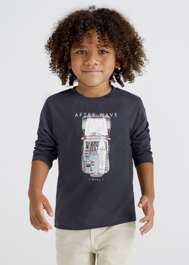 Mayoral Yazlık Erkek Uzun Kol T-shirt Gri