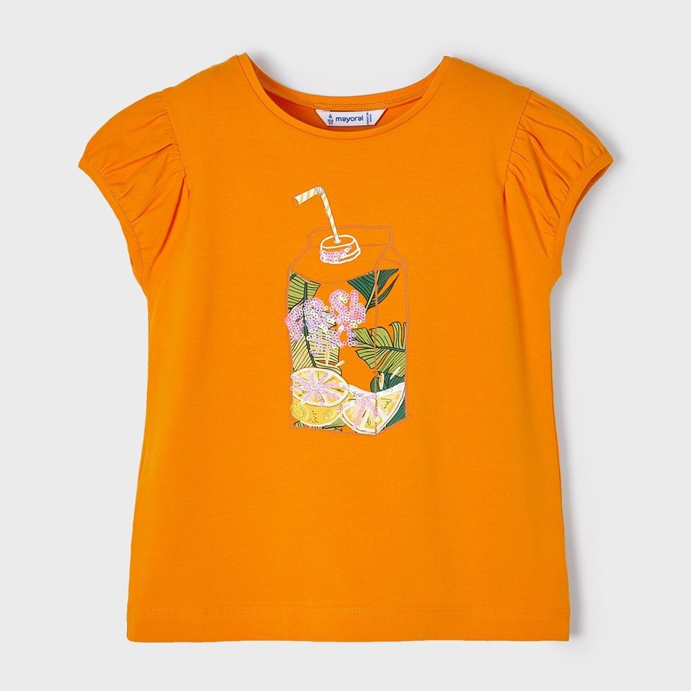 Mayoral Yazlık Kız Kısa Kol T-shirt Turuncu