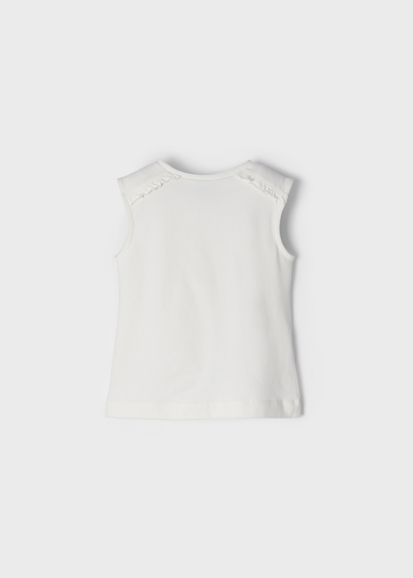 Mayoral Yazlık Kız Kolsuz T-shirt Beyaz