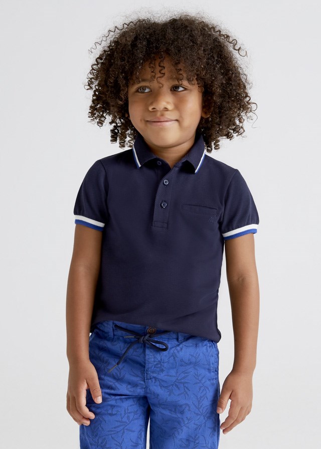 Mayoral Yazlık Erkek Kısa Kol Polo T-shirt Koyu Mavi