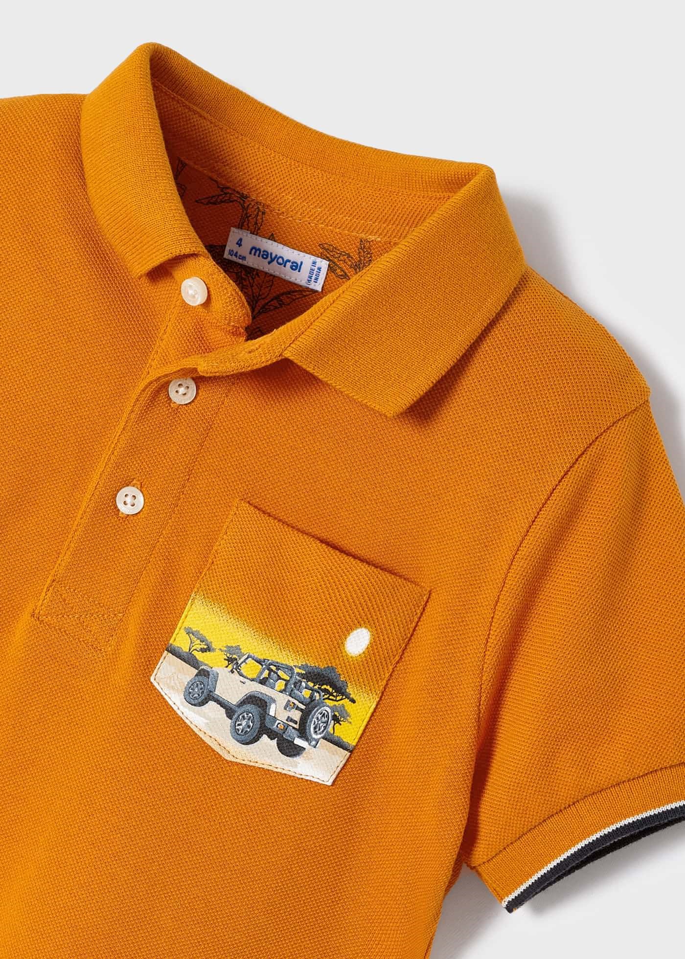 Mayoral Yazlık Erkek Kısa Kol Polo T-shirt Turuncu