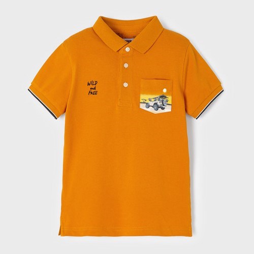 Mayoral Yazlık Erkek Kısa Kol Polo T-shirt Turuncu