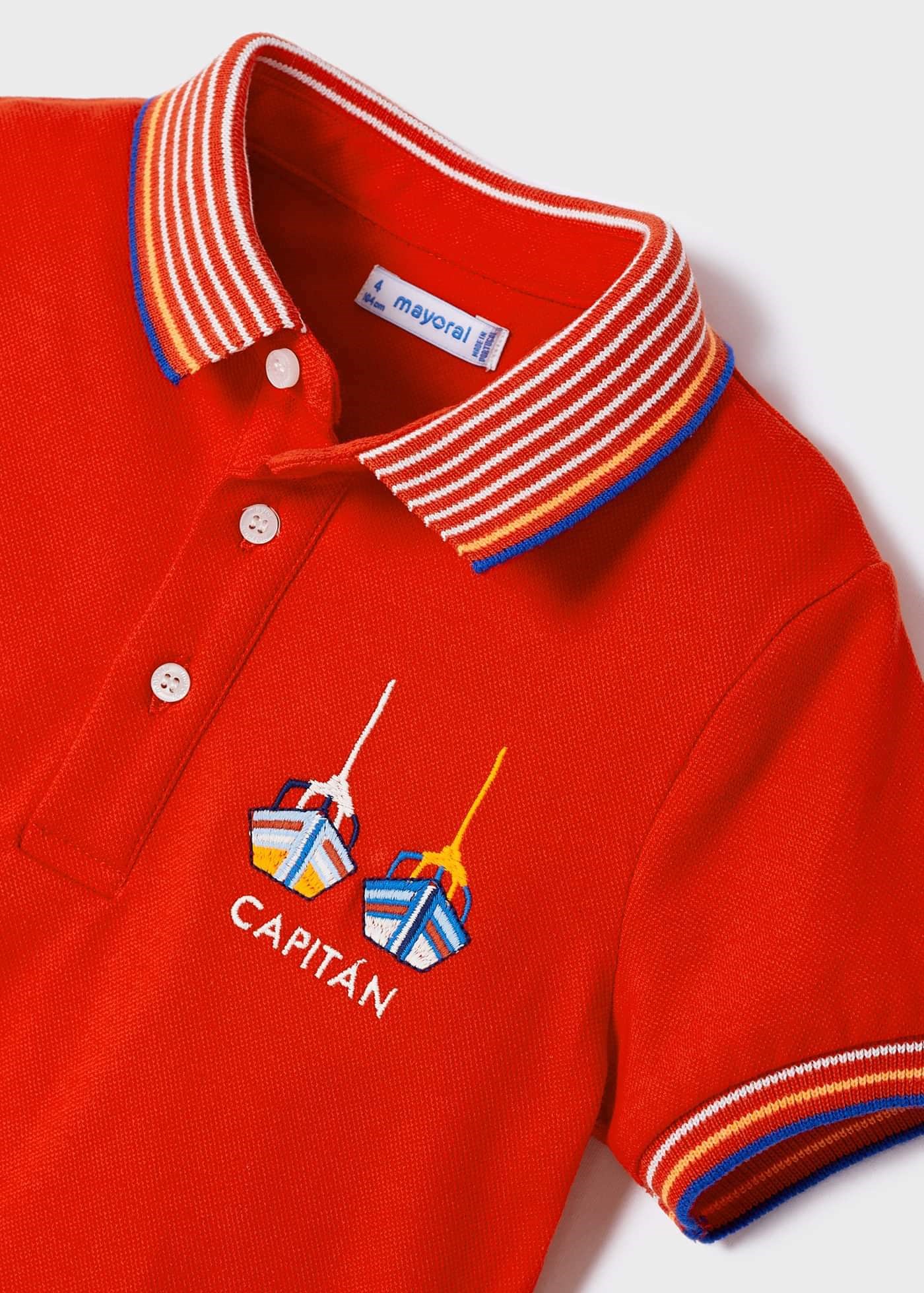 Mayoral Yazlık Erkek Kısa Kol Polo T-shirt Kırmızı