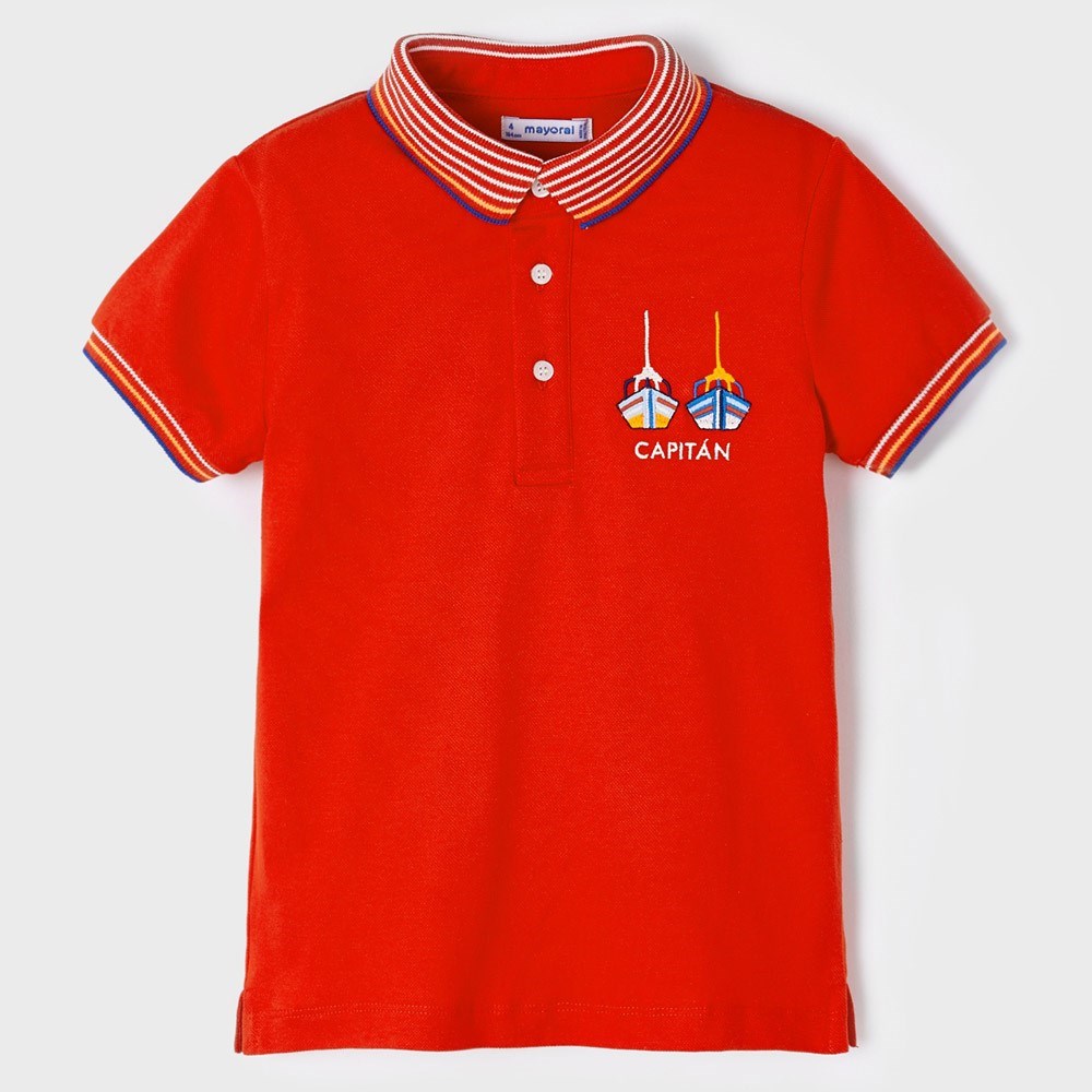 Mayoral Yazlık Erkek Kısa Kol Polo T-shirt Kırmızı