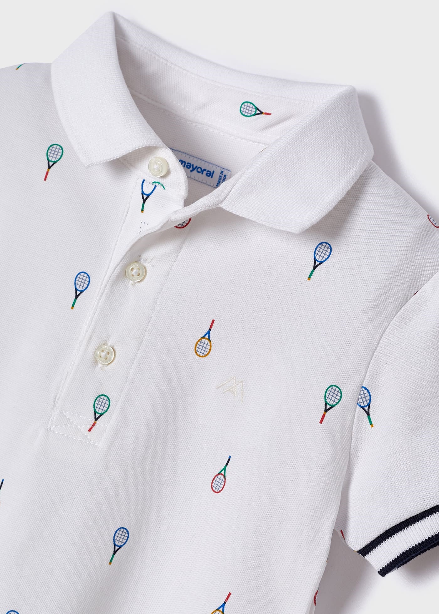 Mayoral Yazlık Erkek Kısa Kol Polo T-shirt Beyaz