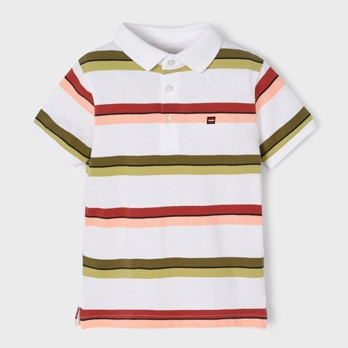 Mayoral Yazlık Erkek Kısa Kol Polo Yaka T-shirt Beyaz