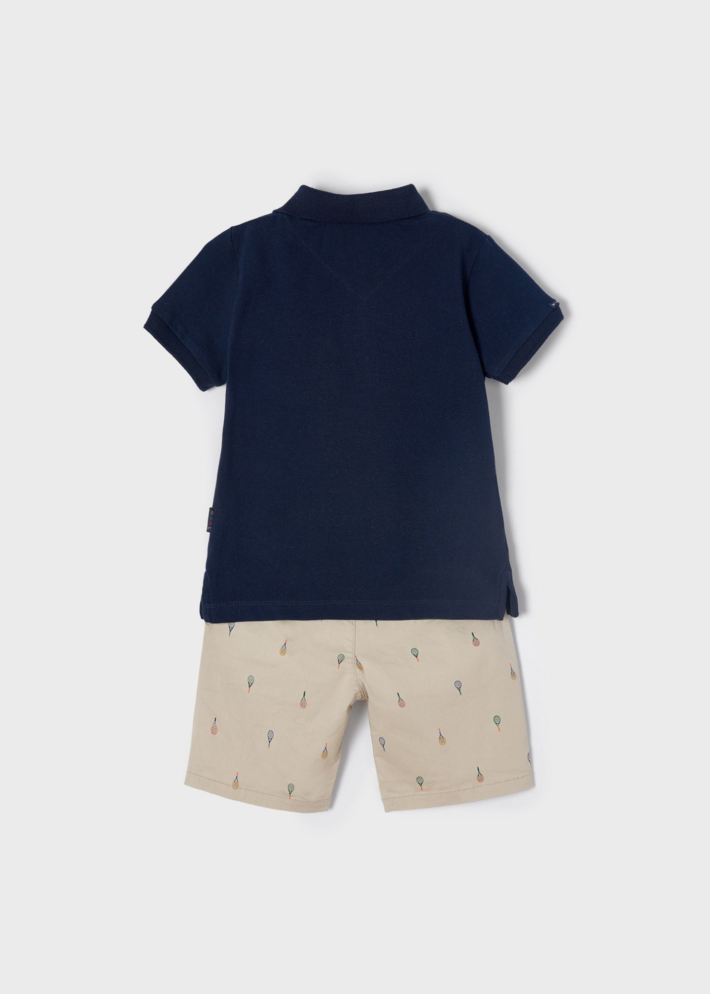 Mayoral Yazlık Erkek Kısa Kol Polo T-shirt Bermuda Set Koyu Mavi