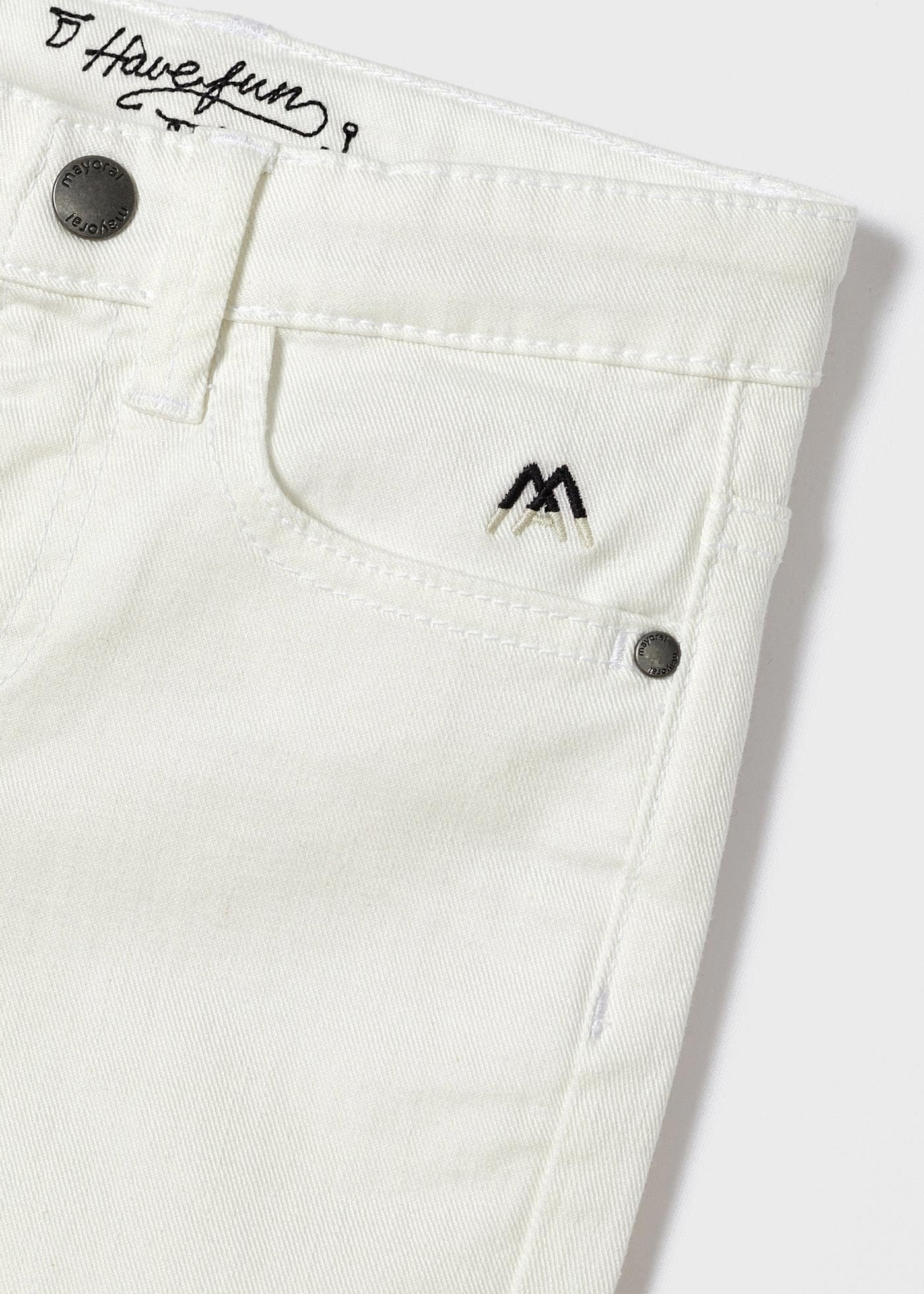 Mayoral Yazlık Erkek Twill Skinny Fit Pantolon Beyaz