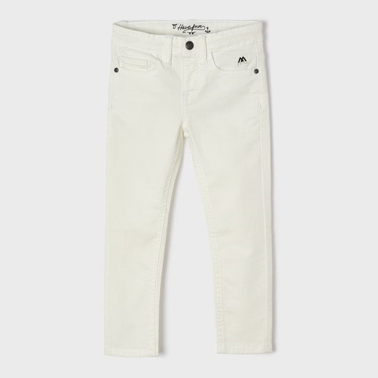 Mayoral Yazlık Erkek Twill Skinny Fit Pantolon Beyaz