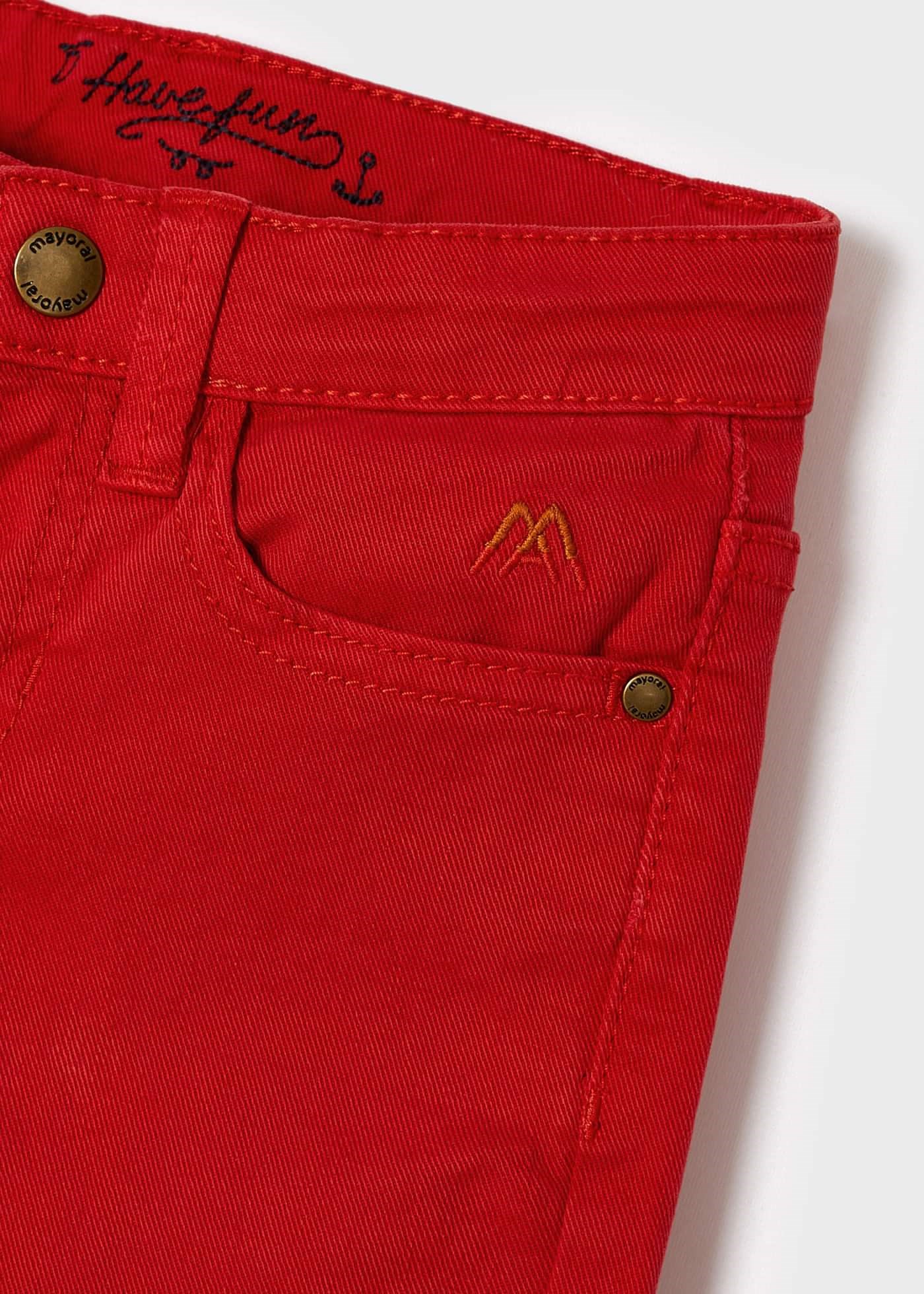 Mayoral Yazlık Erkek Twill Skinny Fit Pantolon Kırmızı
