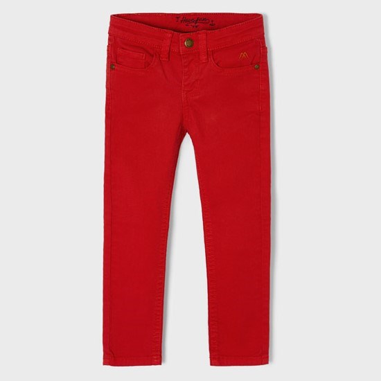 Mayoral Yazlık Erkek Twill Skinny Fit Pantolon Kırmızı