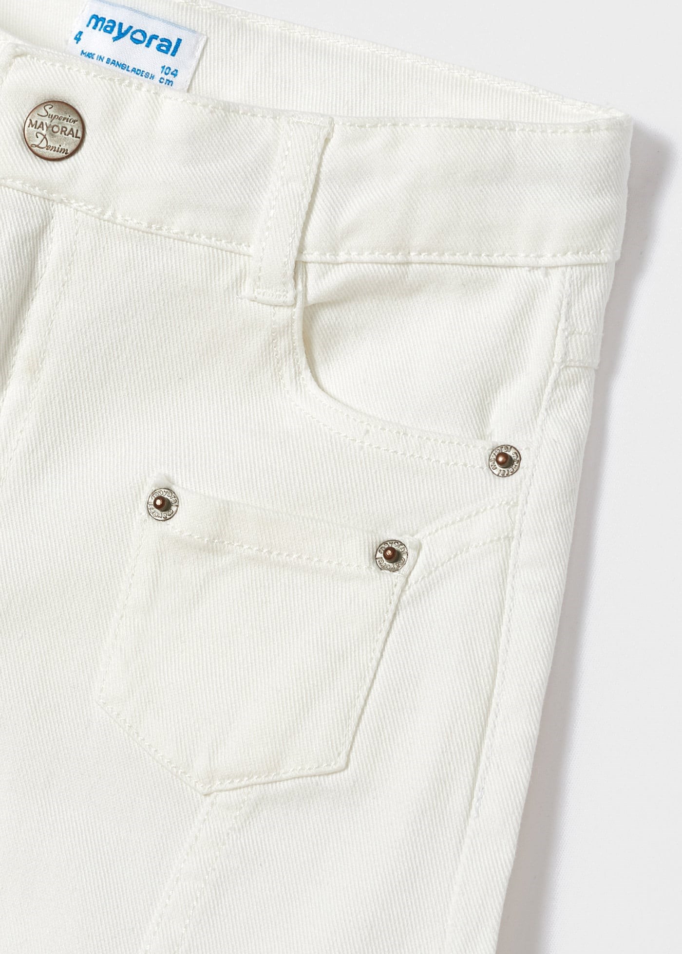 Mayoral Yazlık Kız Cropped Pantolon Beyaz