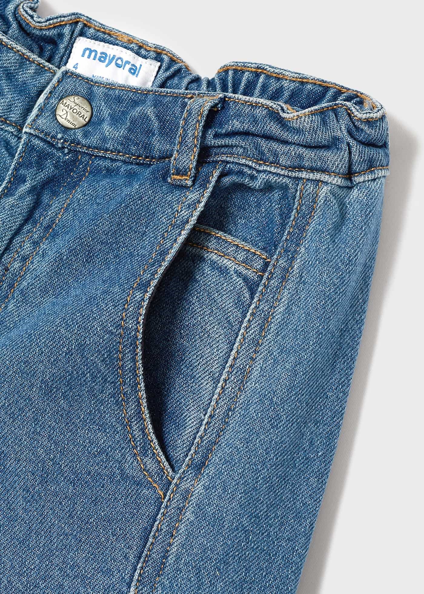 Mayoral Yazlık Kız Denim Pantolon Mavi