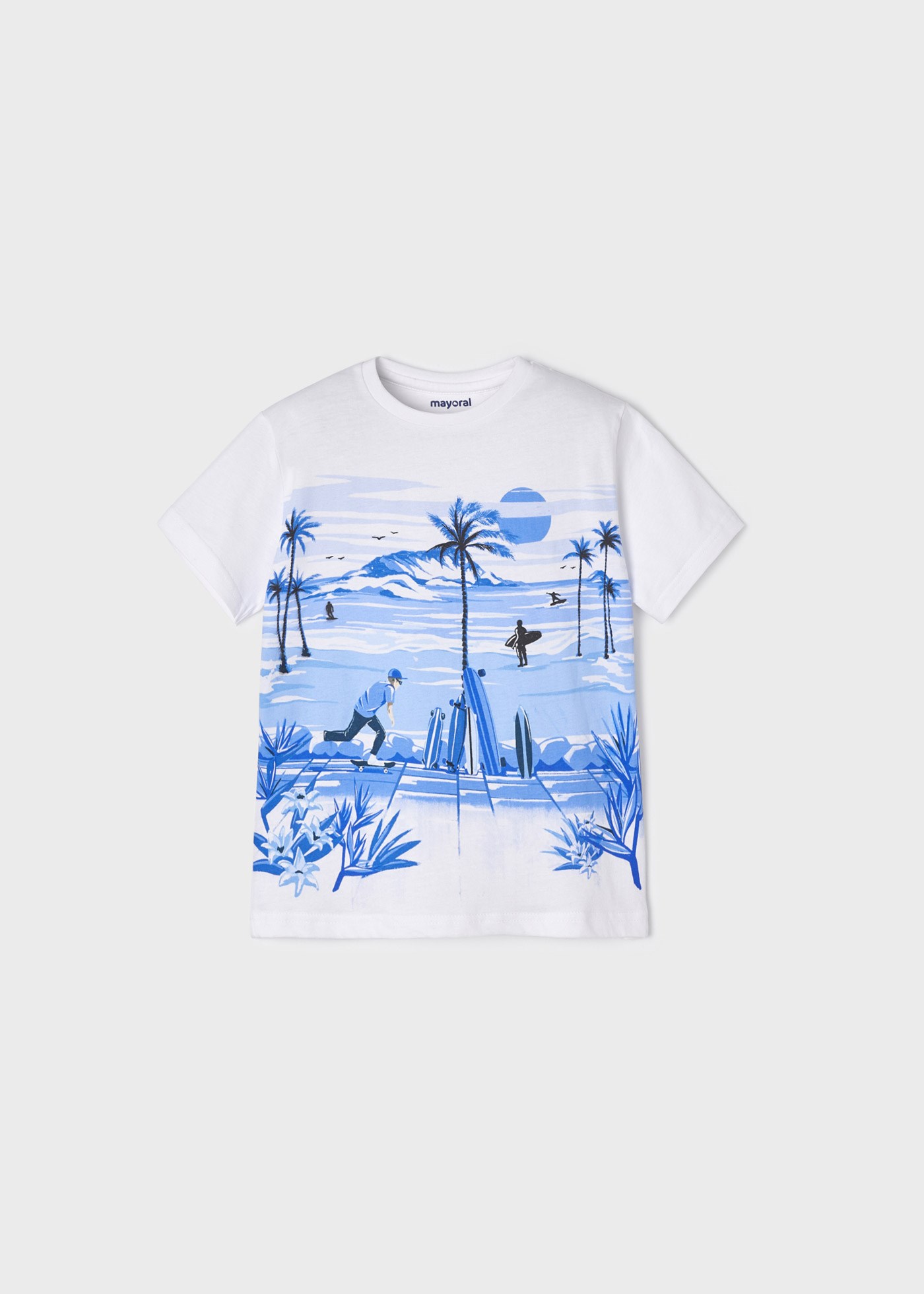 Mayoral Yazlık Erkek Kısa Kol T-shirt Şort 3'lü Set Mavi