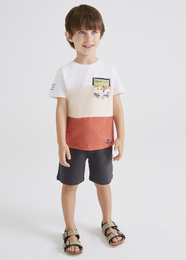 Mayoral Yazlık Erkek Kısa Kol T-shirt Şort 2'li Set Turuncu
