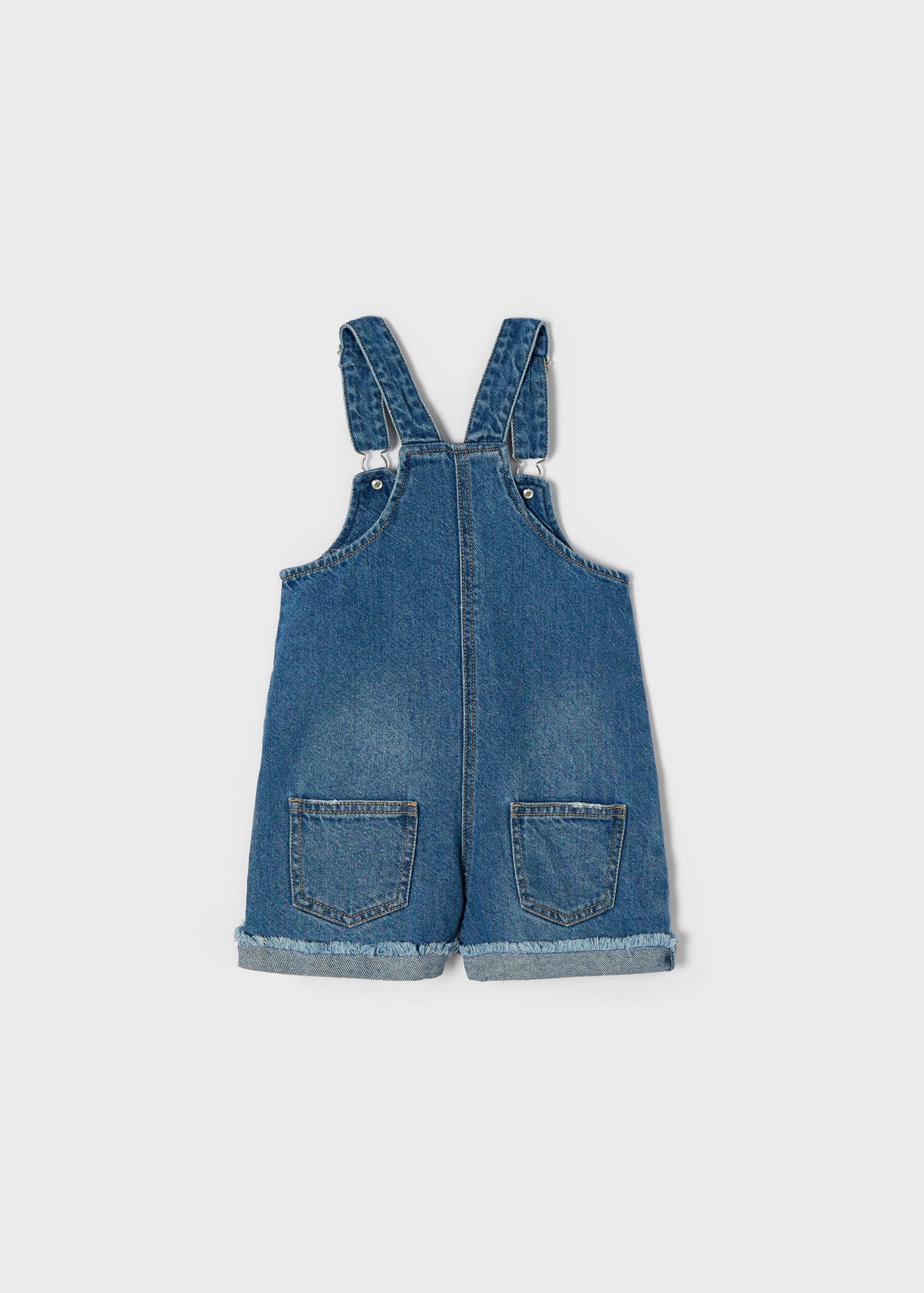 Mayoral Yazlık Kız Kısa Denim Şort Salopet Mavi