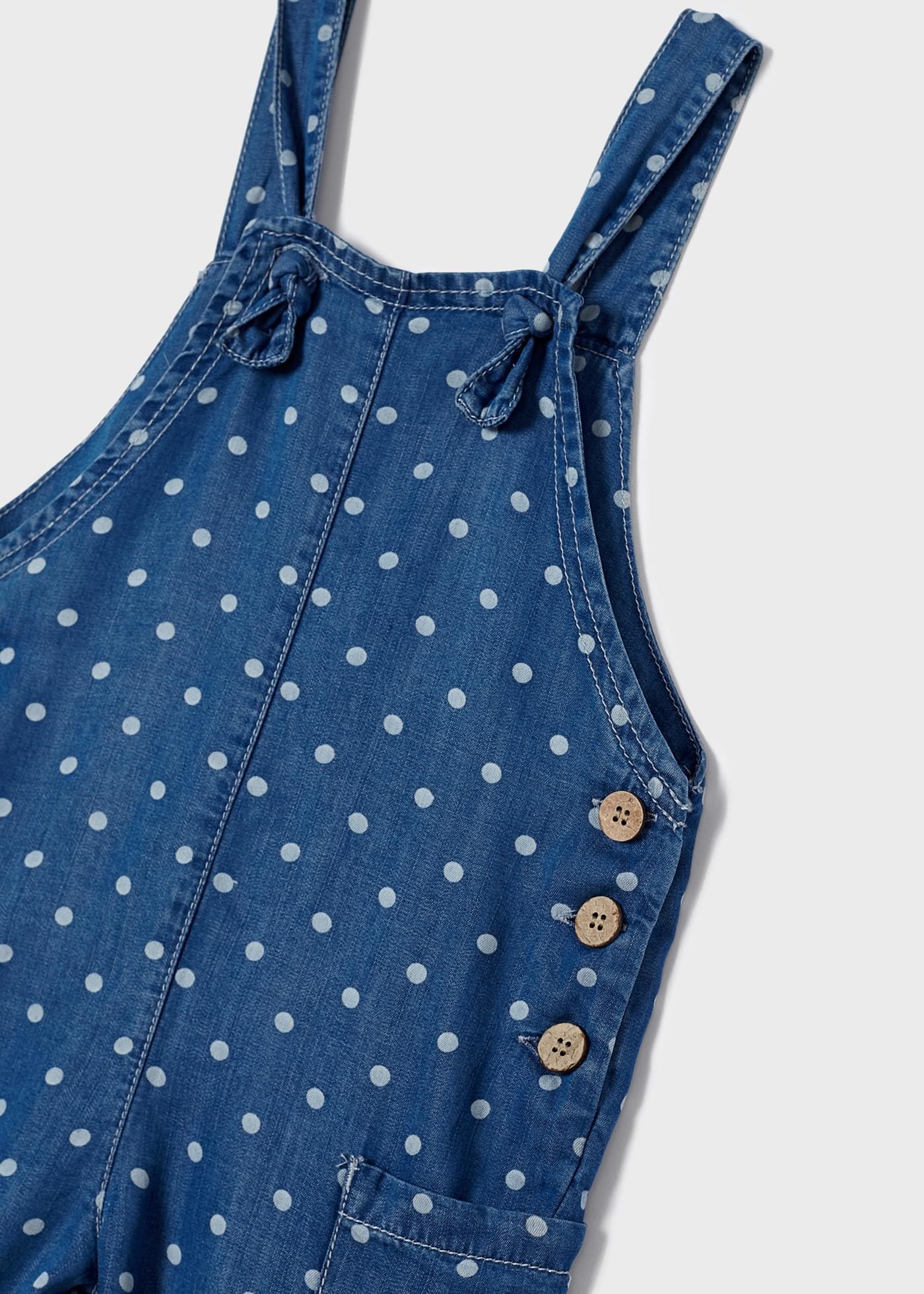 Mayoral Yazlık Kız Denim Salopet Mavi