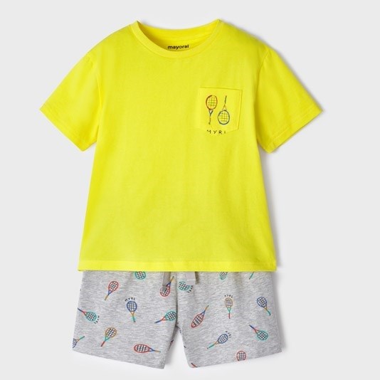 Mayoral Yazlık Erkek Şort Pijama Takım Sarı