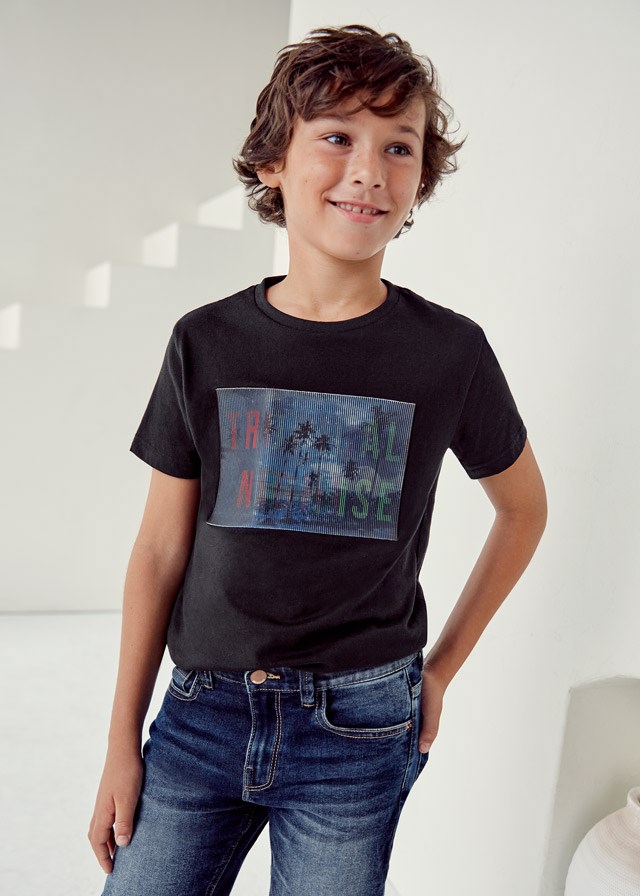 Mayoral Yazlık Erkek Kısa Kol T-shirt Siyah