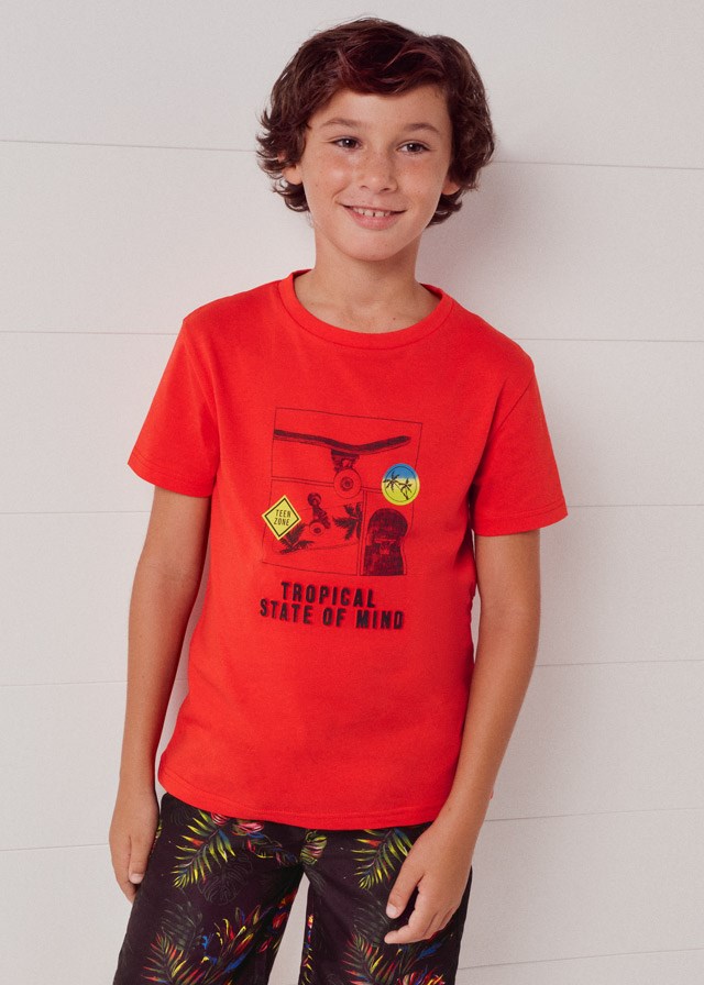Mayoral Yazlık Erkek Kısa Kol T-shirt Kırmızı