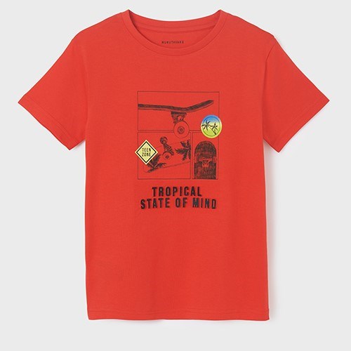 Mayoral Yazlık Erkek Kısa Kol T-shirt Kırmızı