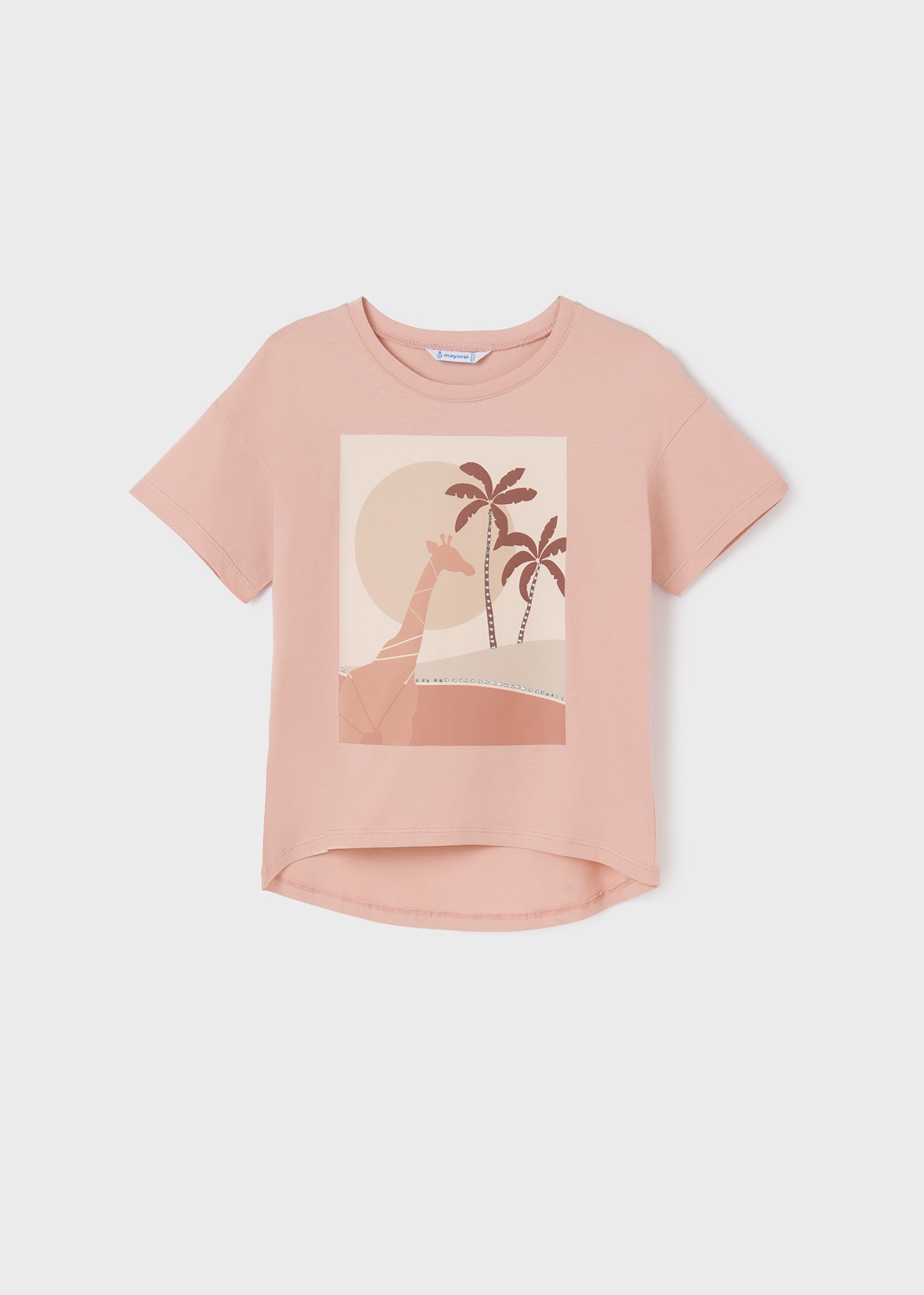 Mayoral Yazlık Kız Kısa Kol T-shirt Pembe