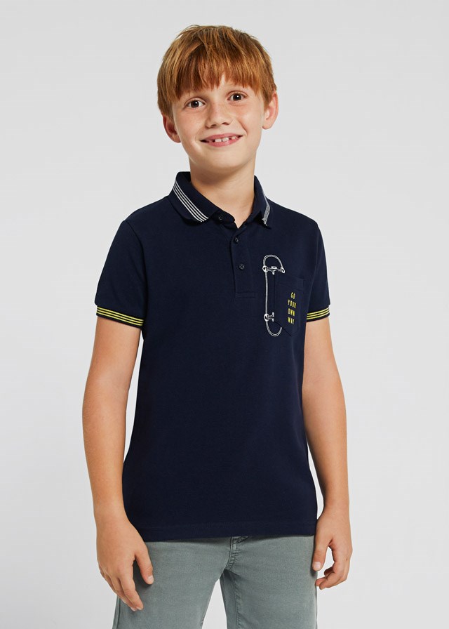Mayoral Yazlık Erkek Kısa Kol Polo T-shirt Koyu Mavi