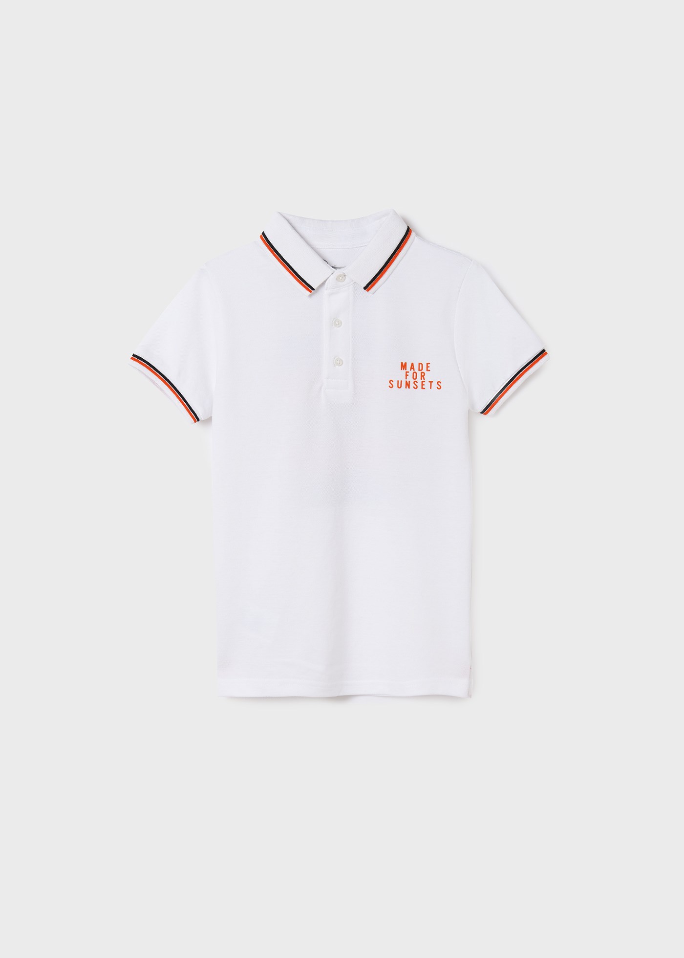 Mayoral Yazlık Erkek Kısa Kol Polo T-shirt Beyaz