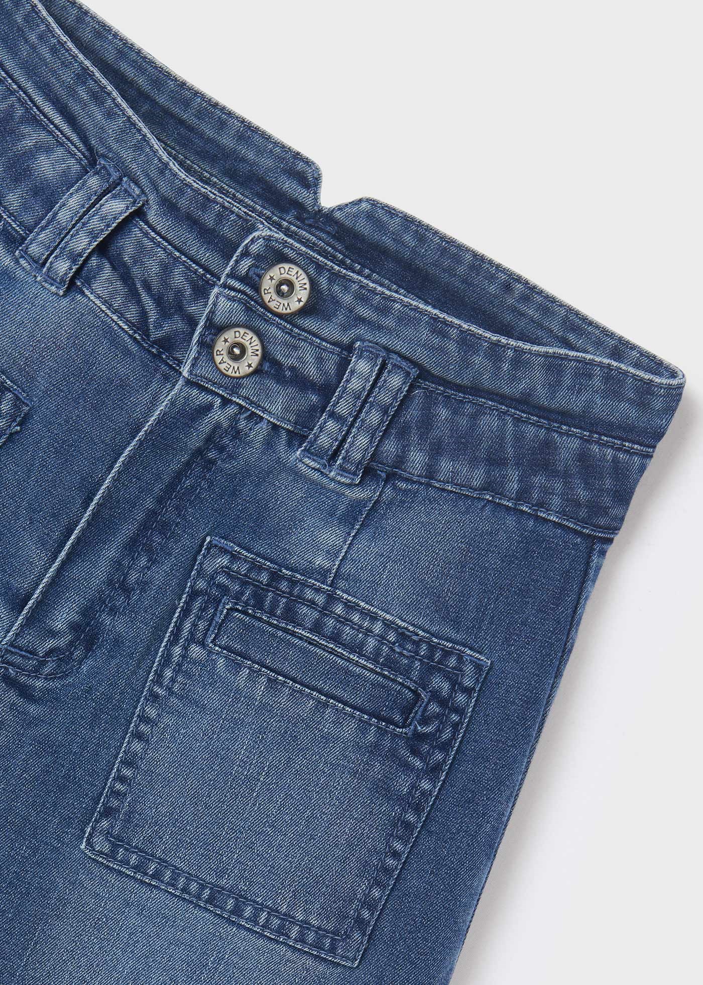Mayoral Yazlık Kız Denim Şort Gri
