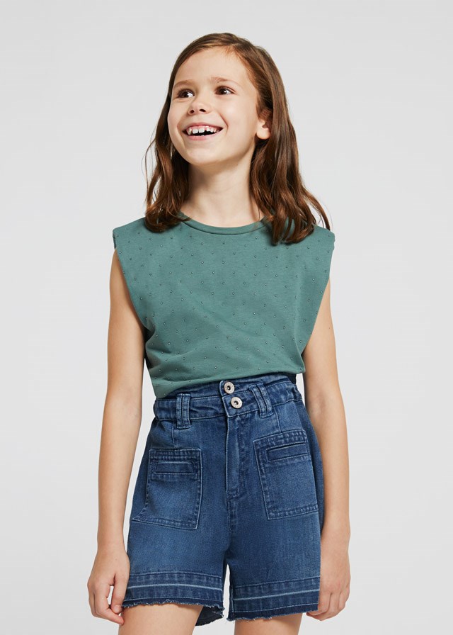 Mayoral Yazlık Kız Denim Şort Mavi