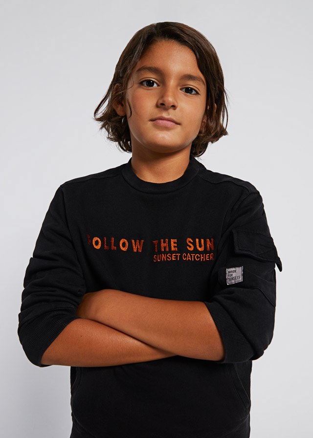 Mayoral Yazlık Erkek Uzun Kol S-shirt Siyah